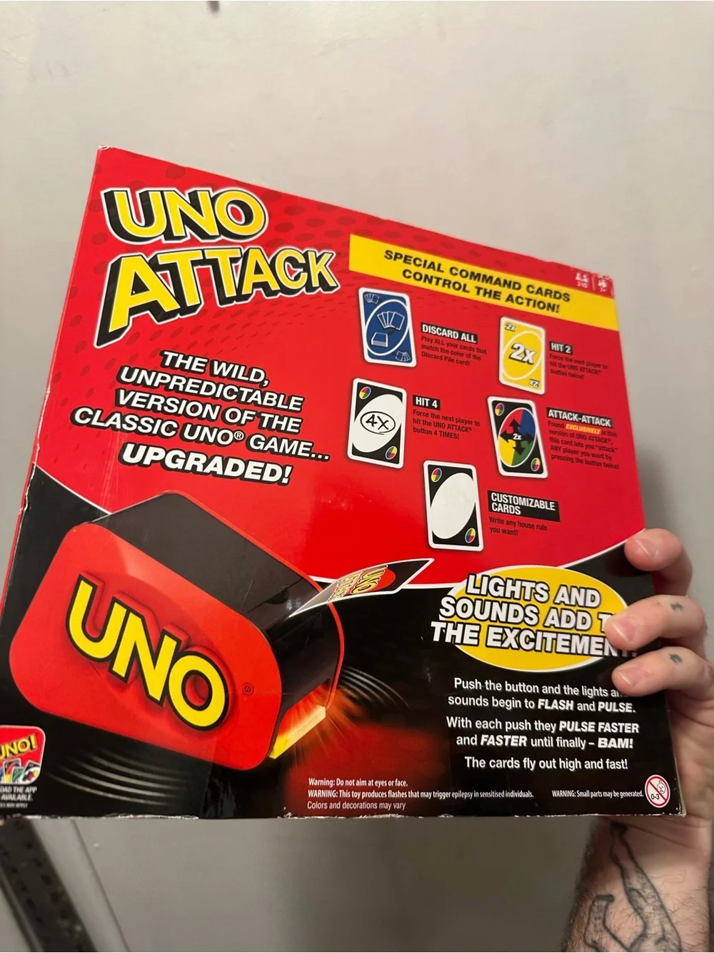 UNO Attack Electronic Card Game Mattel GTX66 Complete w/ Original Box